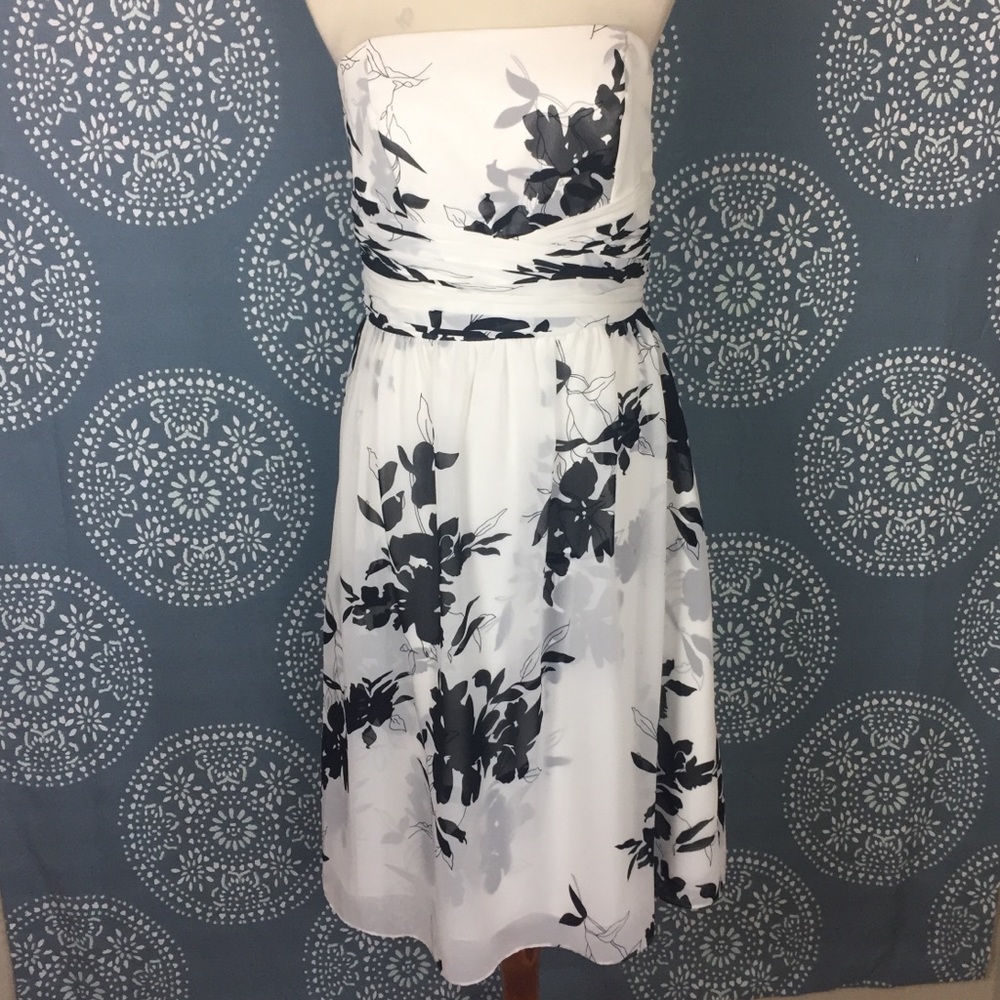 Ann Taylor Factory Floral Strapless Dress